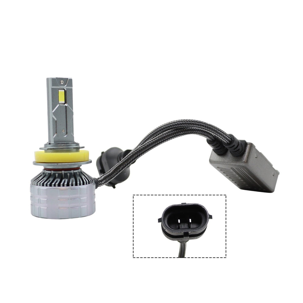 H11 LED Headlight Kit 6000K White High Low Beam Bulbs 2-Sides