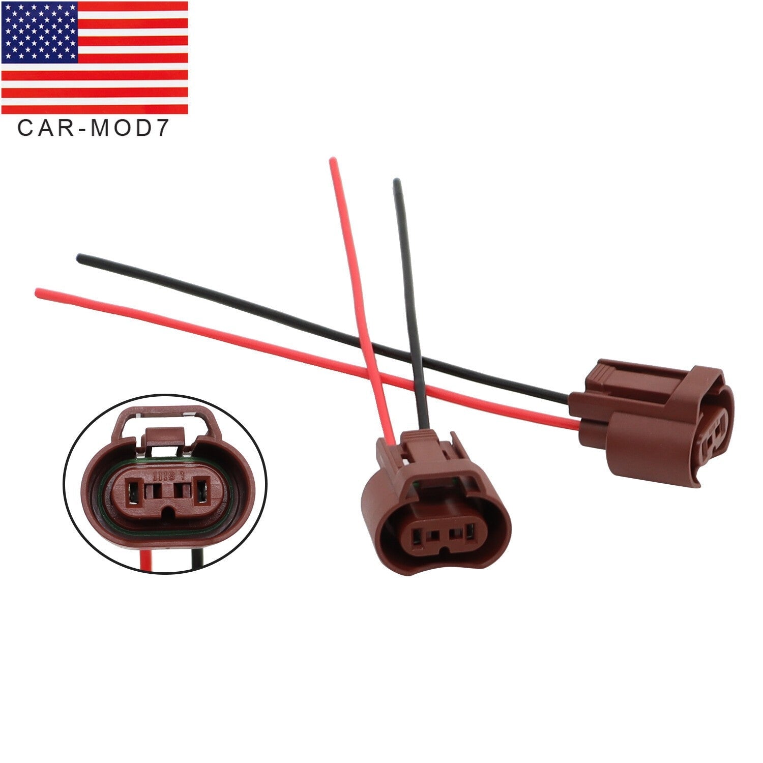 2x 9006 HB4 Female Wire Pigtail Headlight Low Beam Socket Harness Plug
