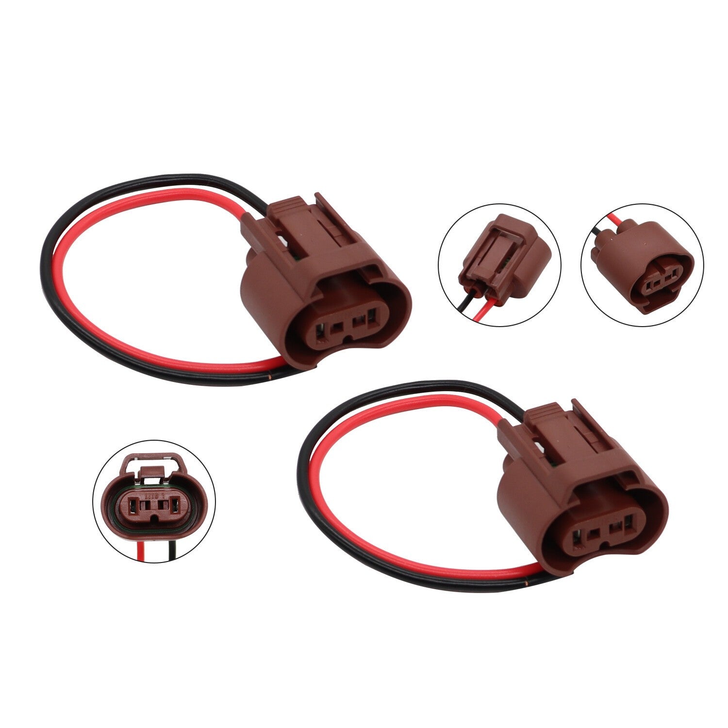 2x 9006 HB4 Female Wire Pigtail Headlight Low Beam Socket Harness Plug