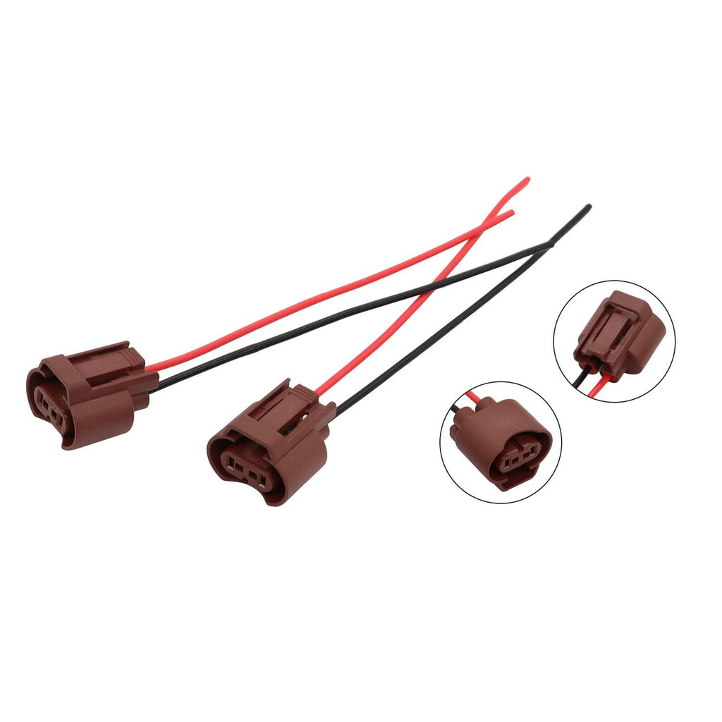 2x 9006 HB4 Female Wire Pigtail Headlight Low Beam Socket Harness Plug
