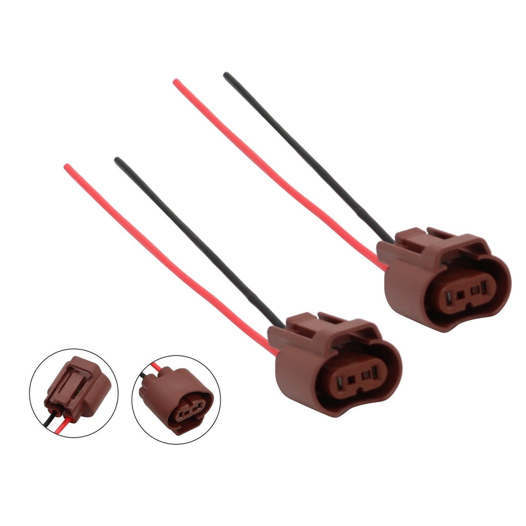 2x 9006 HB4 Female Wire Pigtail Headlight Low Beam Socket Harness Plug