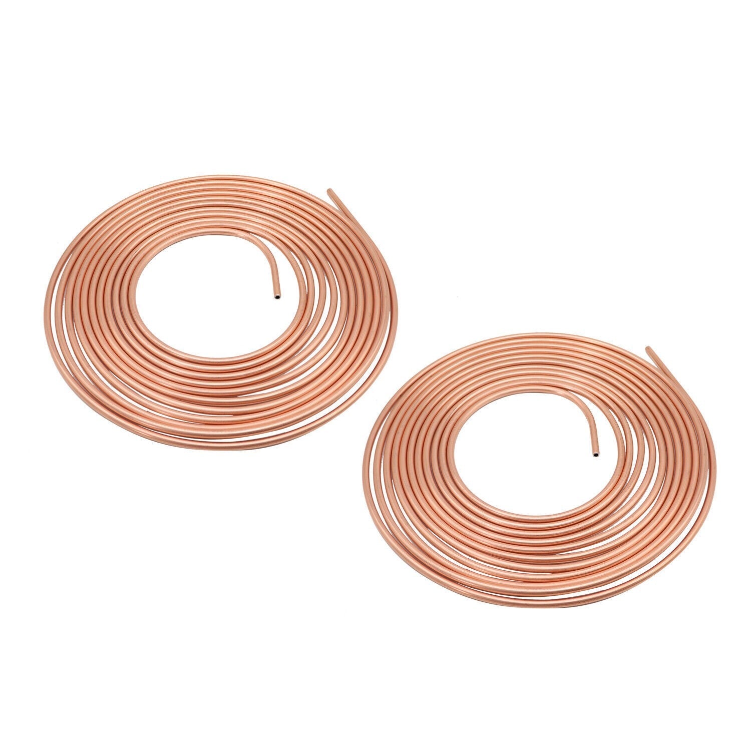 2× New Copper Brake Line Tubing Kit 1/4" OD 25ft Coil with 32 Fittings