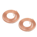 2× New Copper Brake Line Tubing Kit 1/4" OD 25ft Coil with 32 Fittings