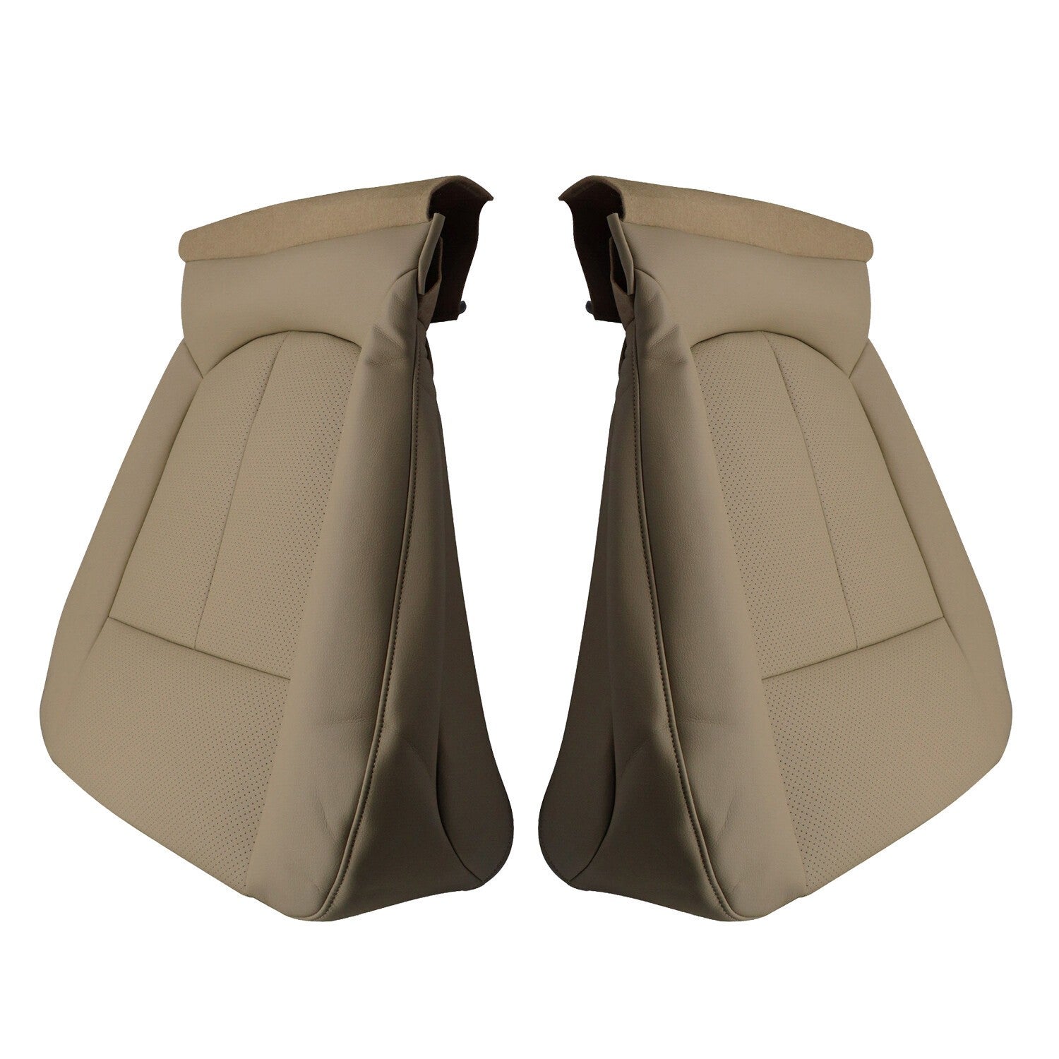 2011-2016 Ford F250 F350 Lariat Tan Perforated Driver & Passenger Seat Covers