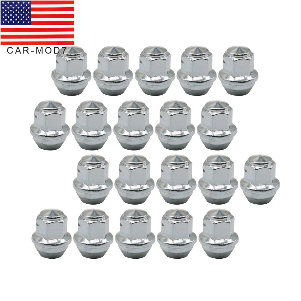 20Pcs 14x1.5 Chrome Lug Nuts ACPZ1012M/D for 2015-23 Ford Edge Mustang
