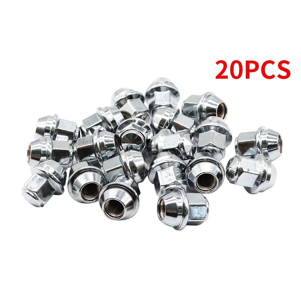 20Pcs 14x1.5 Chrome Lug Nuts ACPZ1012M/D for 2015-23 Ford Edge Mustang