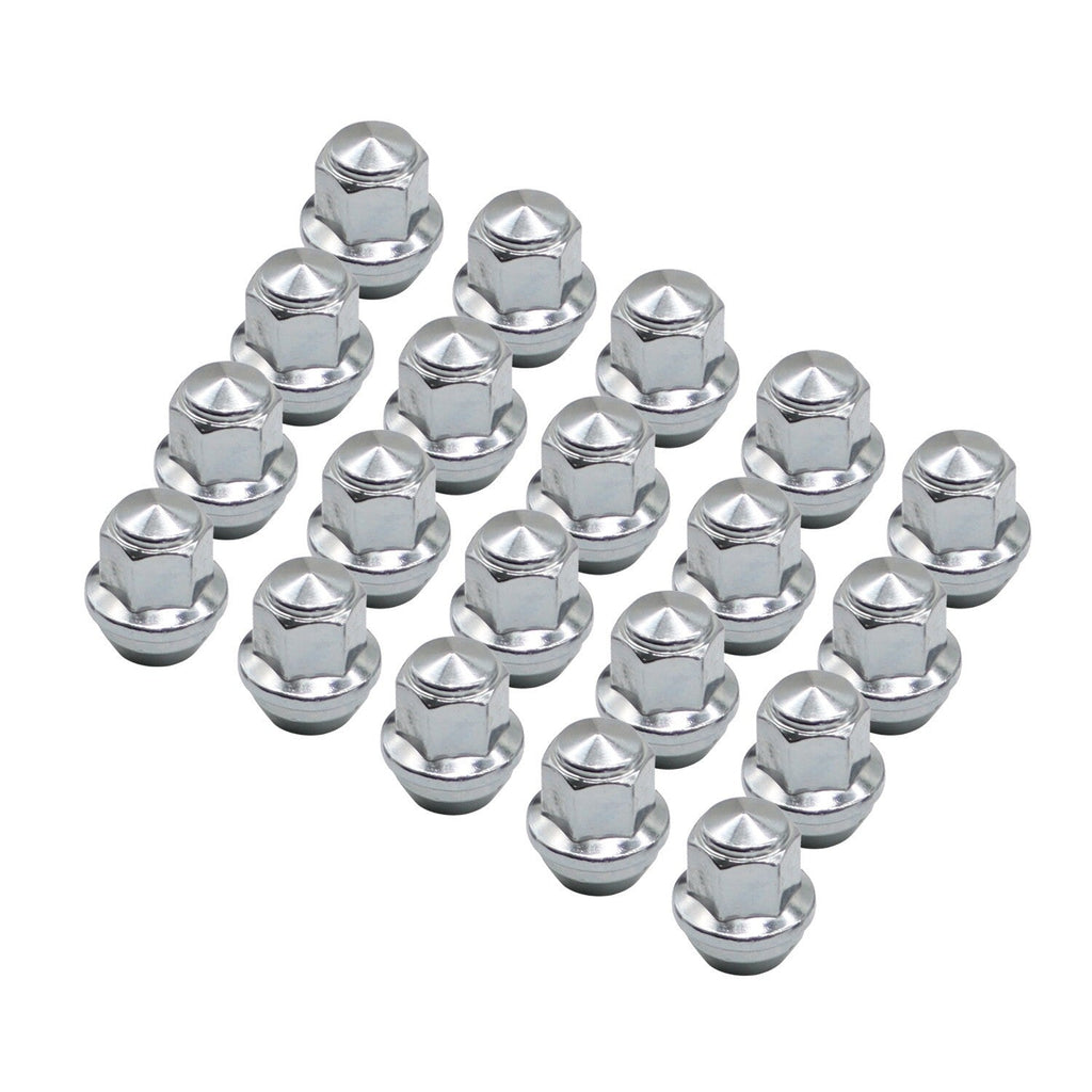 20Pcs 14x1.5 Chrome Lug Nuts ACPZ1012M/D for 2015-23 Ford Edge Mustang