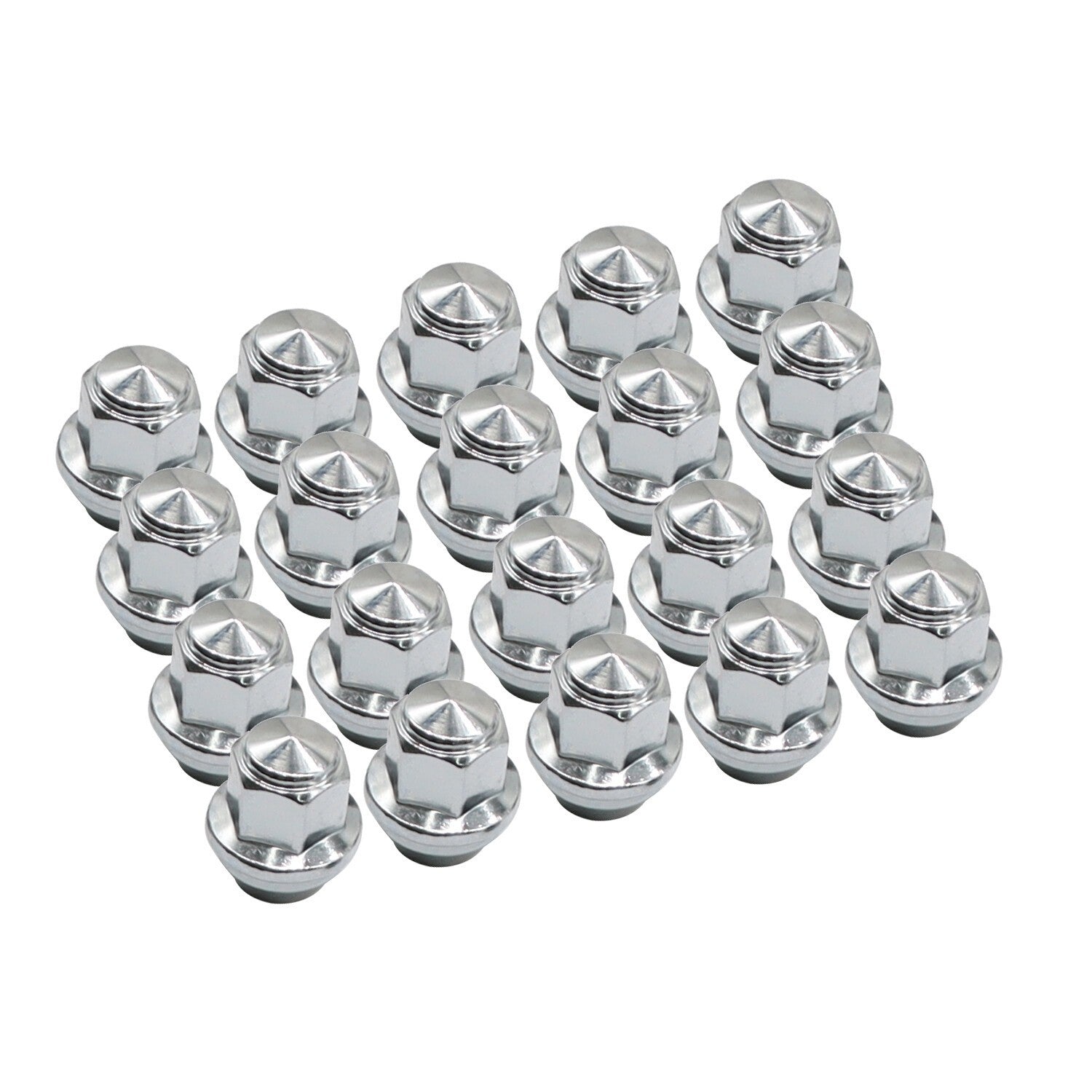 20Pcs 14x1.5 Chrome Lug Nuts ACPZ1012M/D for 2015-23 Ford Edge Mustang