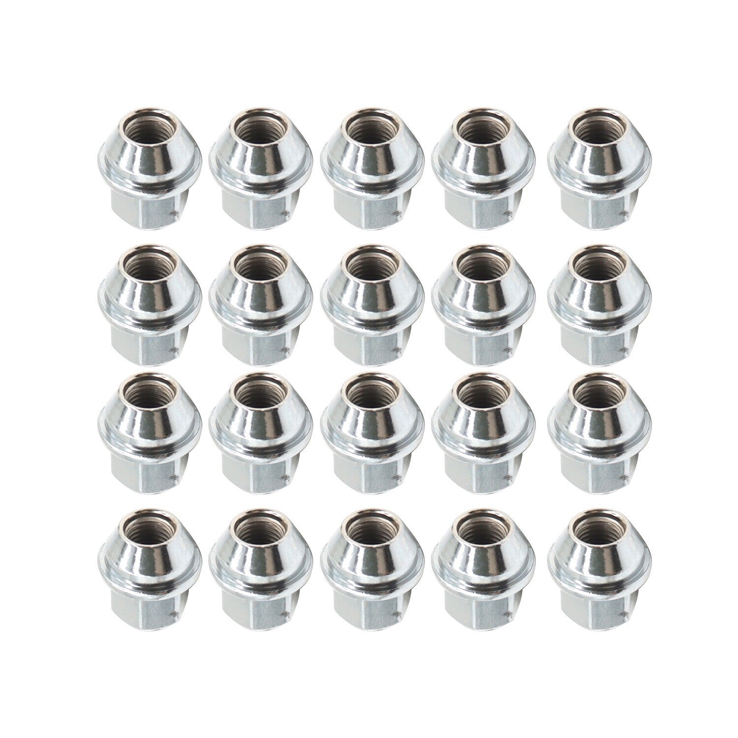 20Pcs 14x1.5 Chrome Lug Nuts ACPZ1012M/D for 2015-23 Ford Edge Mustang