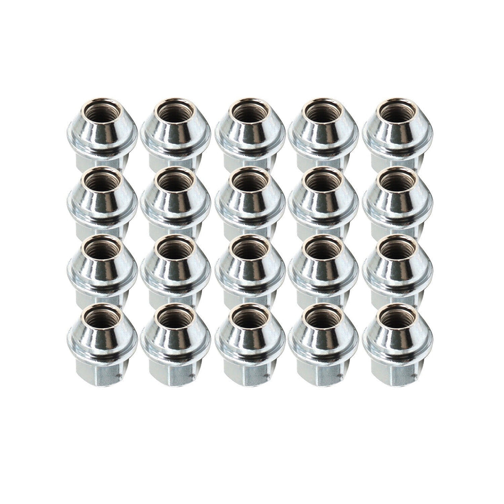 20Pcs 14x1.5 Chrome Lug Nuts ACPZ1012M/D for 2015-23 Ford Edge Mustang
