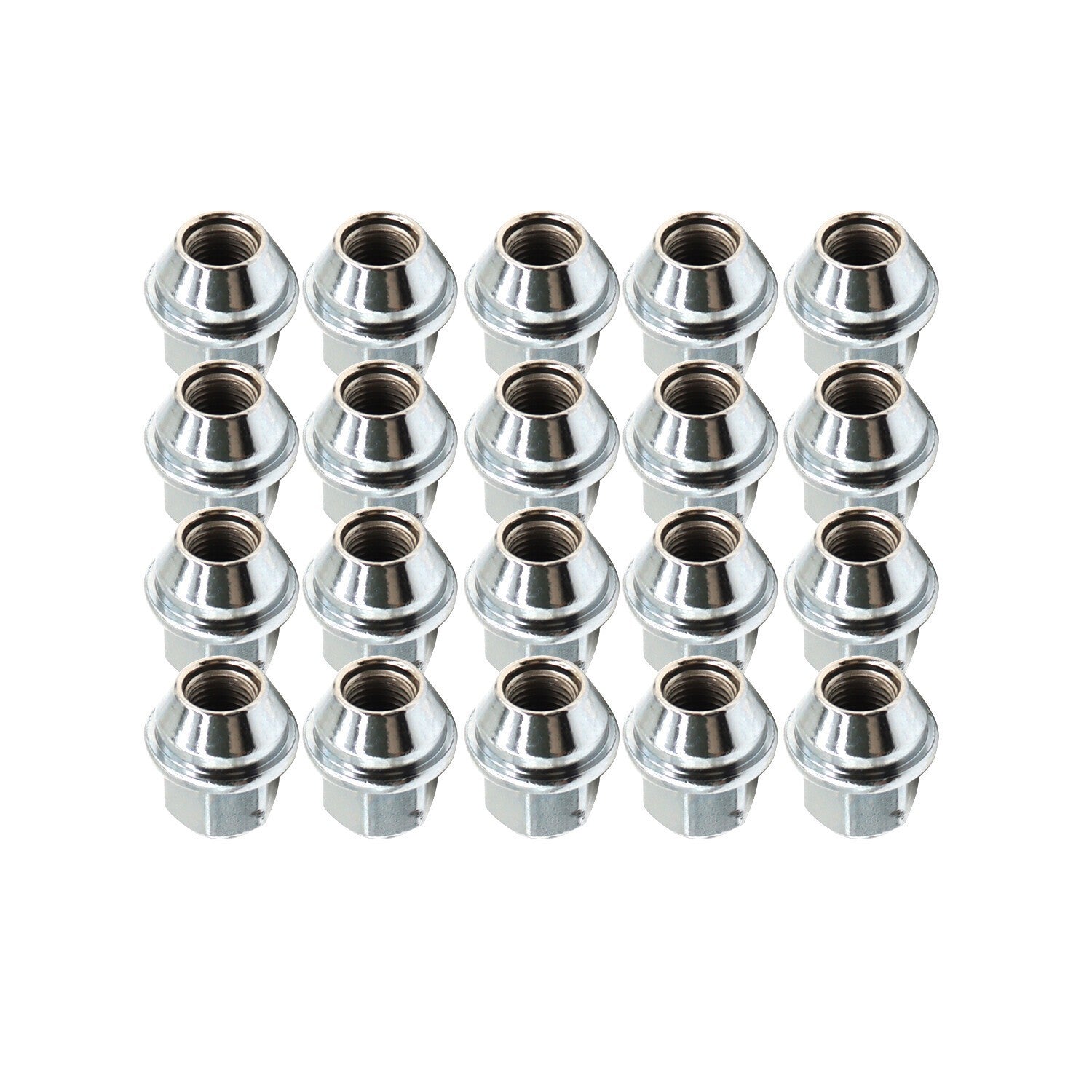 20Pcs 14x1.5 Chrome Lug Nuts ACPZ1012M/D for 2015-23 Ford Edge Mustang