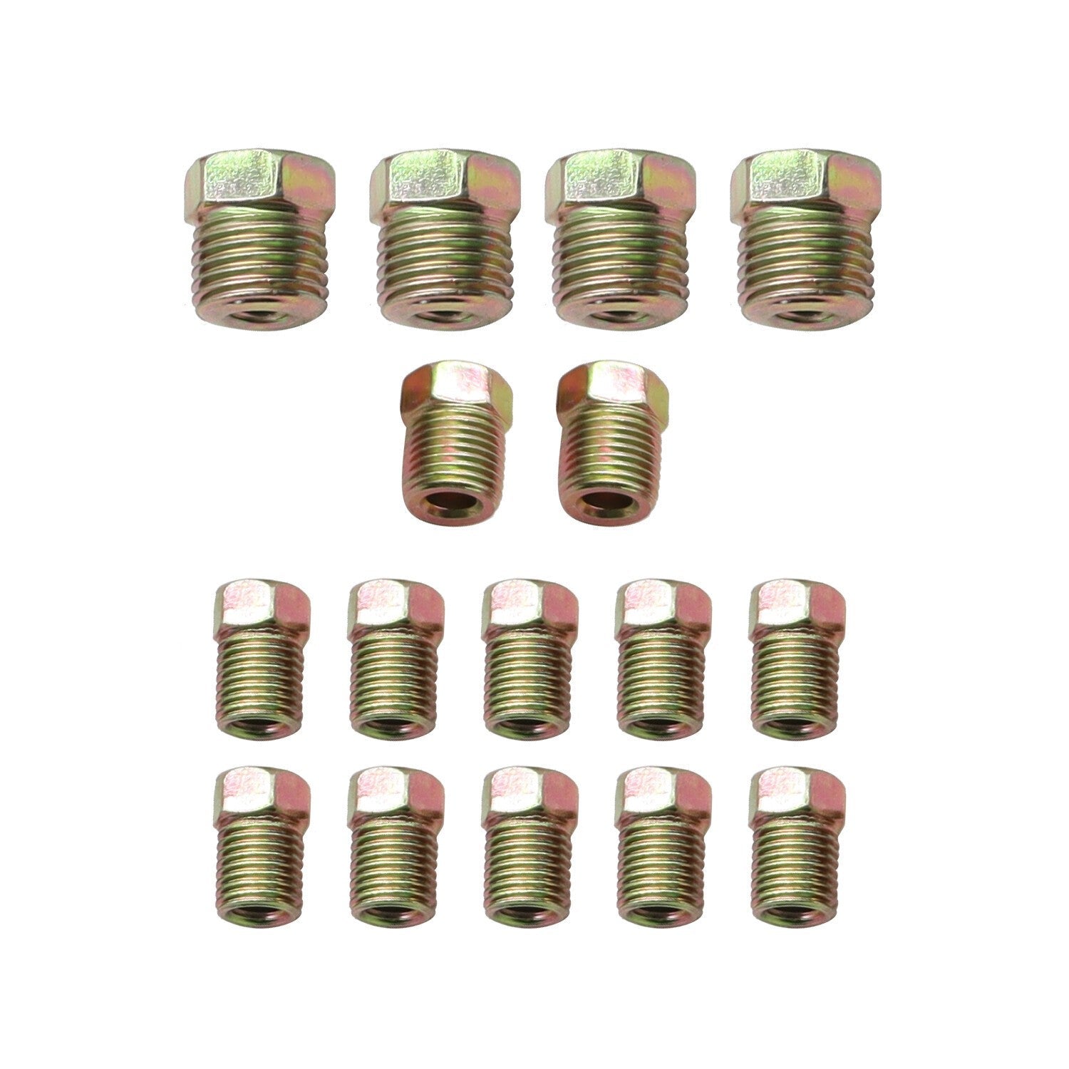 25 Ft Zinc-Coated Brake Line Tubing Kit 3/16 & 1/4 with 32 Fittings