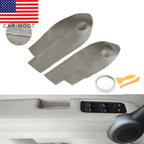 2pcs Front Armrest Door Panels Cover Gray Leather for 2007-2012 Honda CR-V