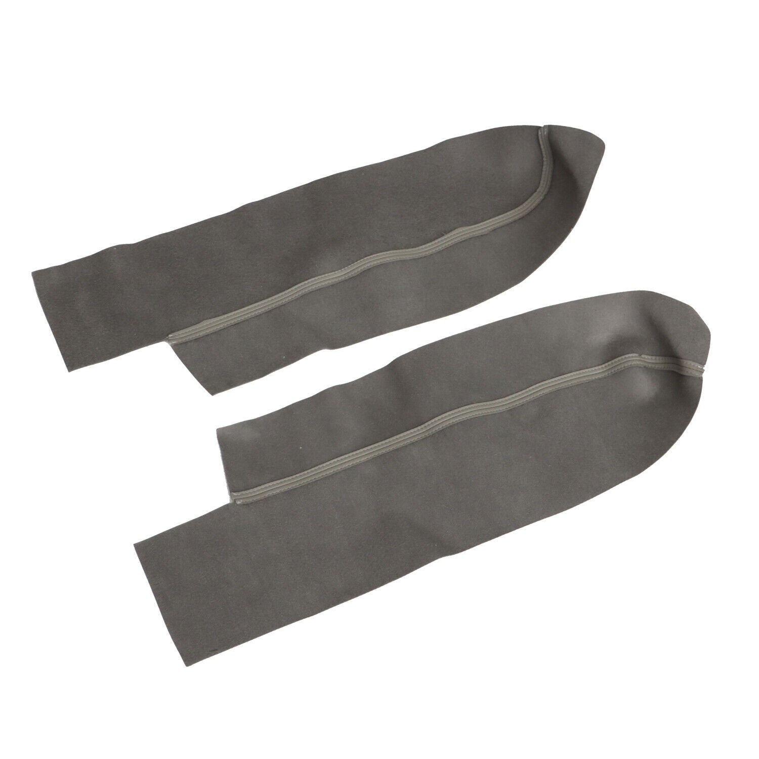2pcs Front Armrest Door Panels Cover Gray Leather for 2007-2012 Honda CR-V