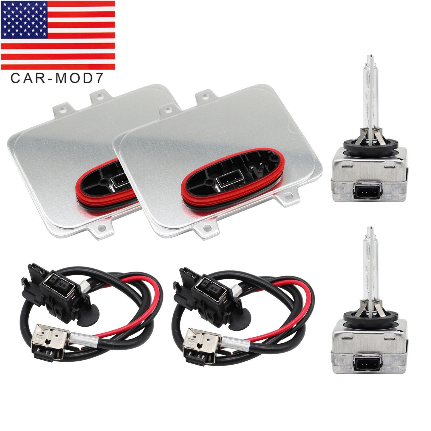 2Pcs Xenon HID Headlight Ballast Igniter D1S Bulb for Cadillac Escalade 07-13