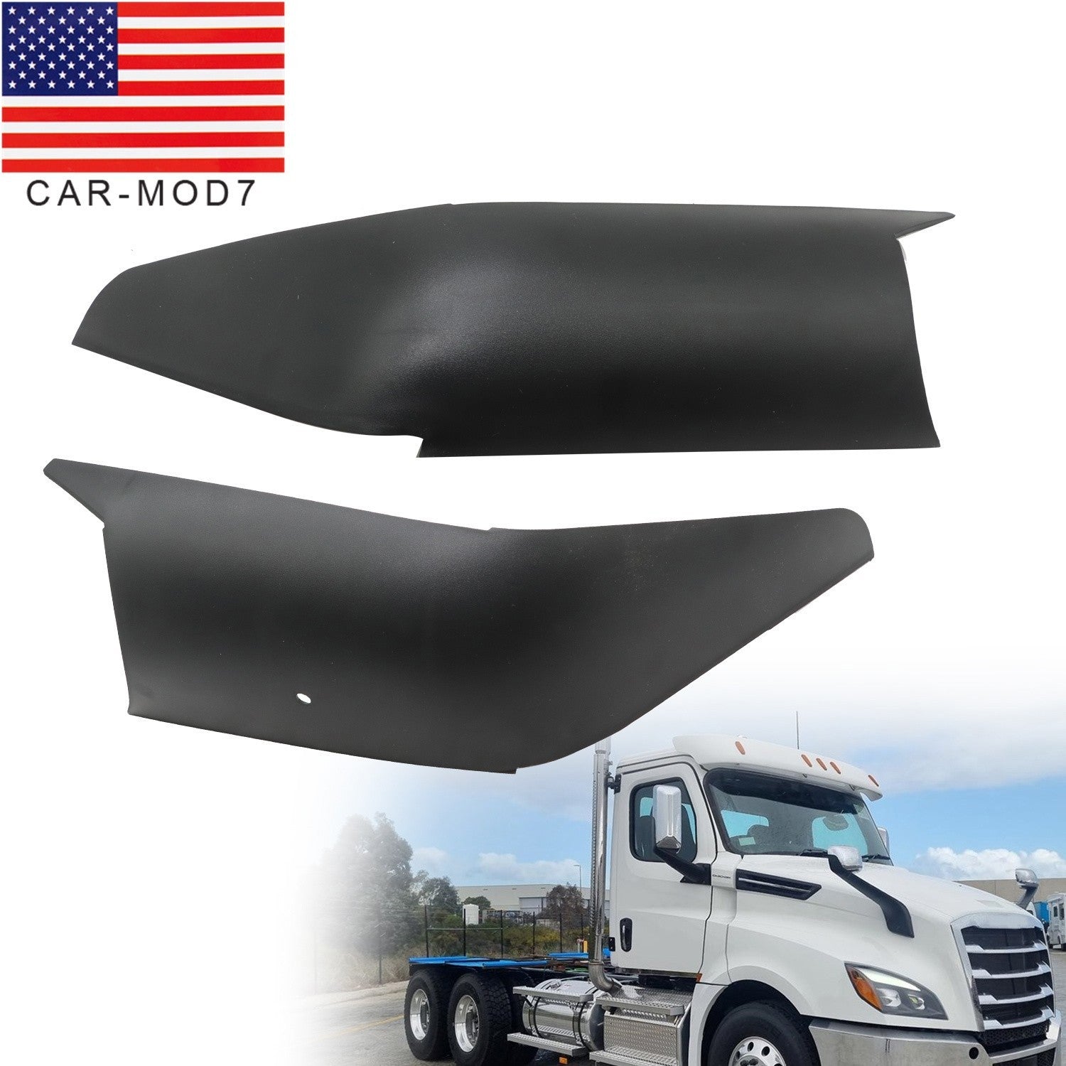 2PCS Door Mirror Arm Covers LH & RH Black for 2018-2023 Freightliner Cascadia
