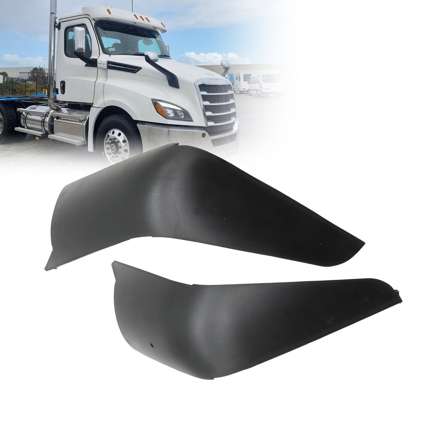2PCS Door Mirror Arm Covers LH & RH Black for 2018-2023 Freightliner Cascadia