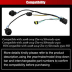 2PCS Headlight Wiring Harness for Chevrolet Silverado 1500 HD 2007-2013 25962806