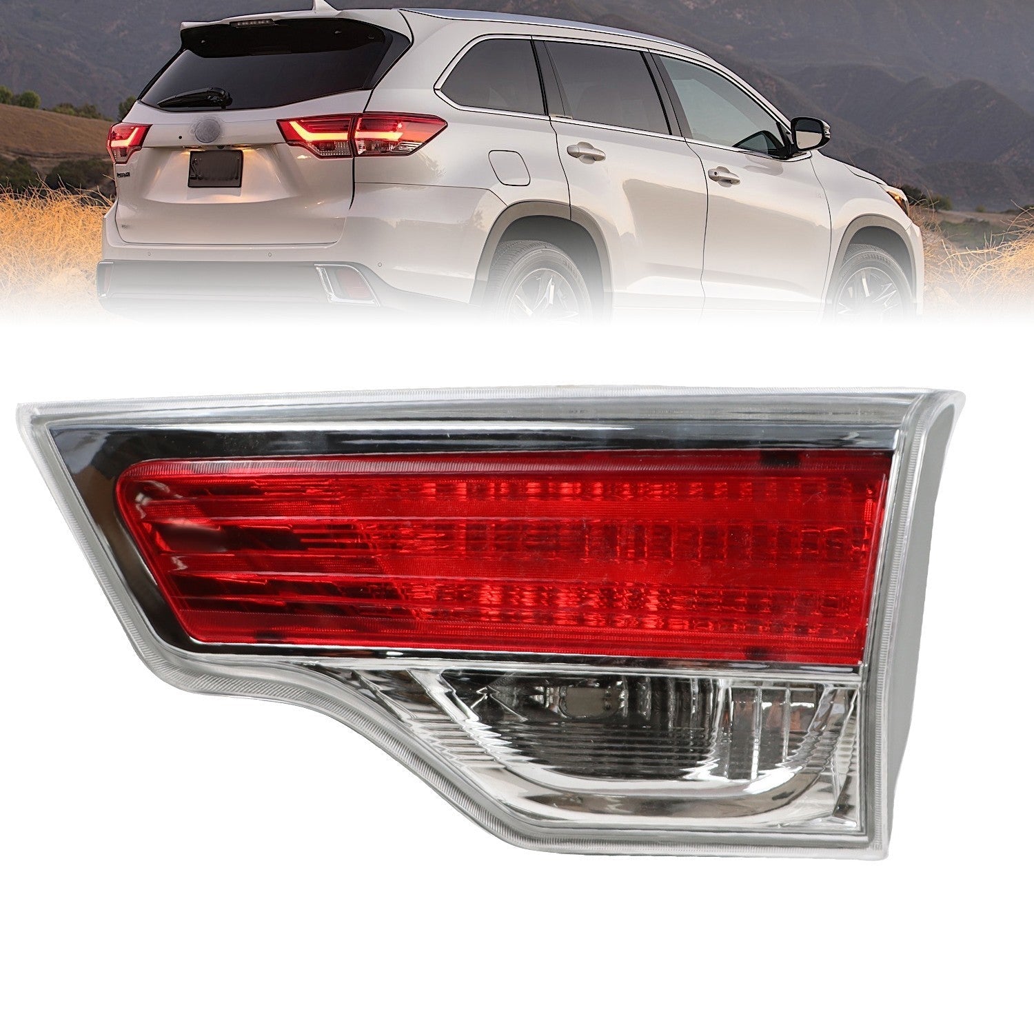 2PCS Tail Light Inner Driver & Passenger Side Fit 2014-2016 Toyota Highlander