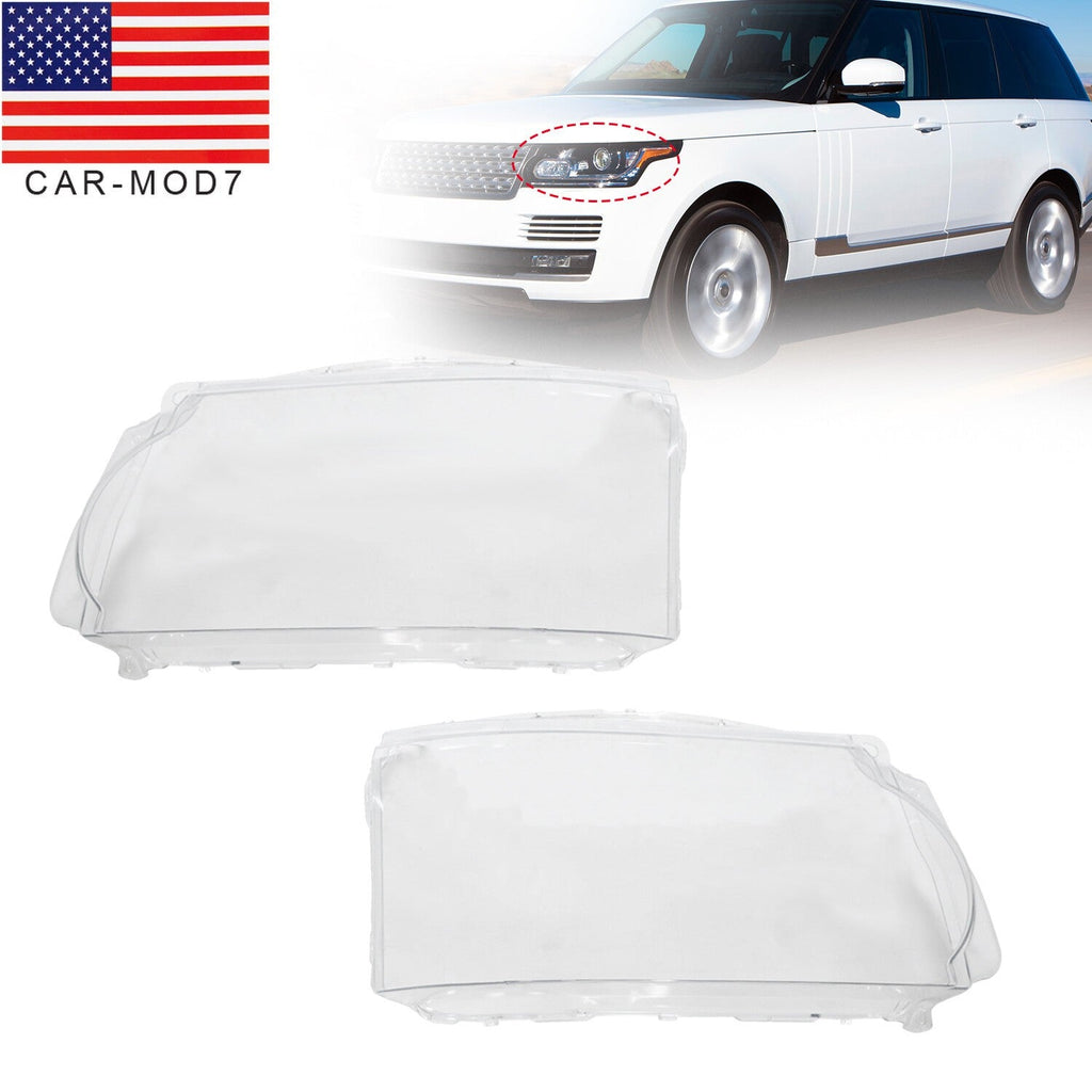 2PCS Headlight Lens Cover for Land Rover Range Rover Sport 2010-2013