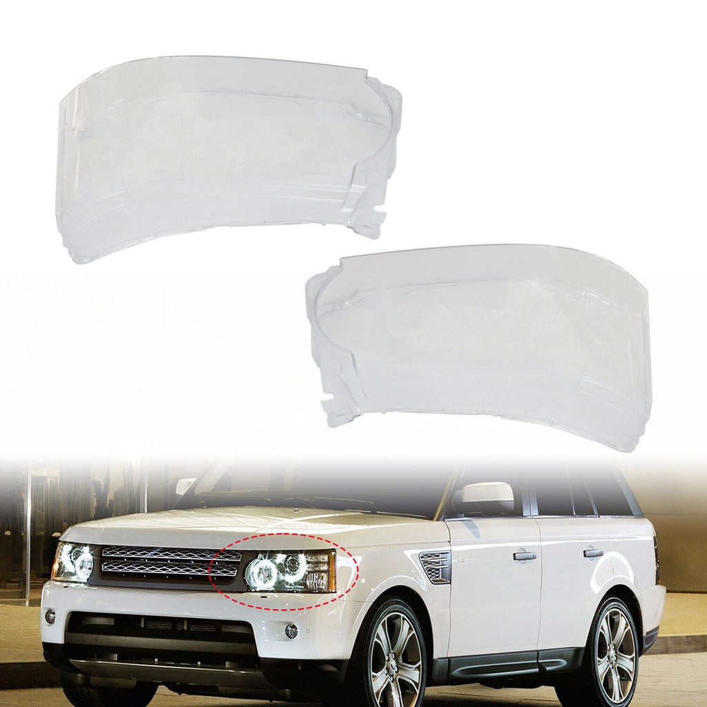 2PCS Headlight Lens Cover for Land Rover Range Rover Sport 2010-2013