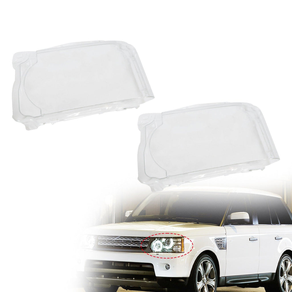 2PCS Headlight Lens Cover for Land Rover Range Rover Sport 2010-2013