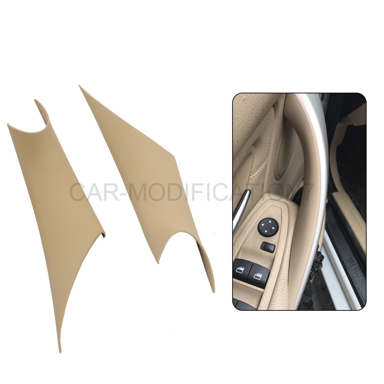 2PCS Beige Inner Door Handle Cover Trim for BMW 3/4 Series F30 F35