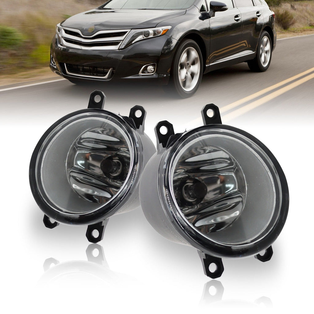Clear Lens Fog Lights Bumper Replacement for Toyota Venza 2009-2015 2PCS