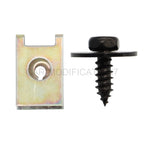 40Pcs Metal Car Fender Bumper Retainer U Nut Clips Body Screw Fasteners