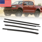 4Pcs Door Weatherstrip Seal Kit for 2011-2021 Ford Ranger Rubber Belt Line