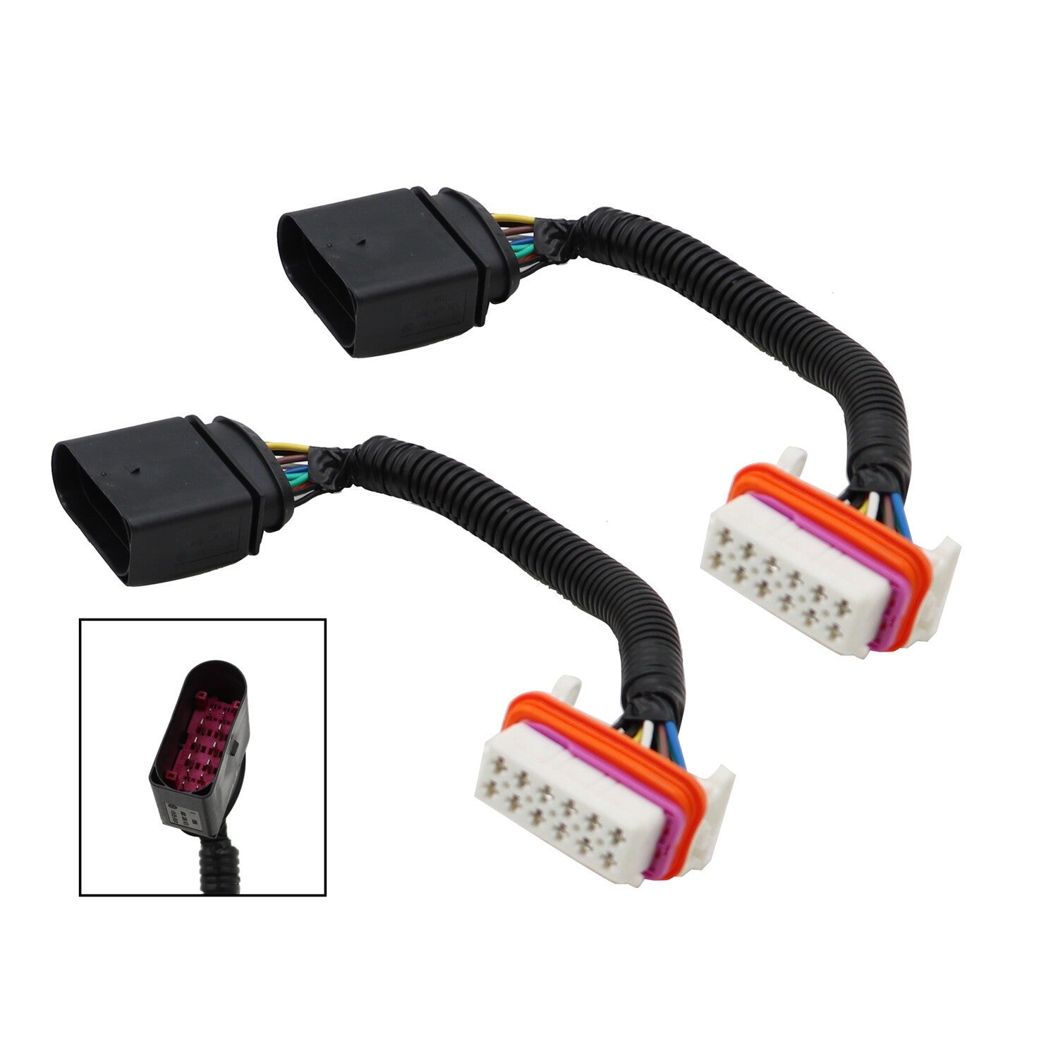 2X Headlight Wiring Harness Adapters 7L6971071A for VW Touareg 2004-2006