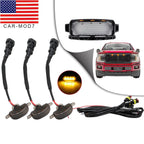 3X Amber LED Raptor Style Front Grille Lights for Ford F150 F250 F350