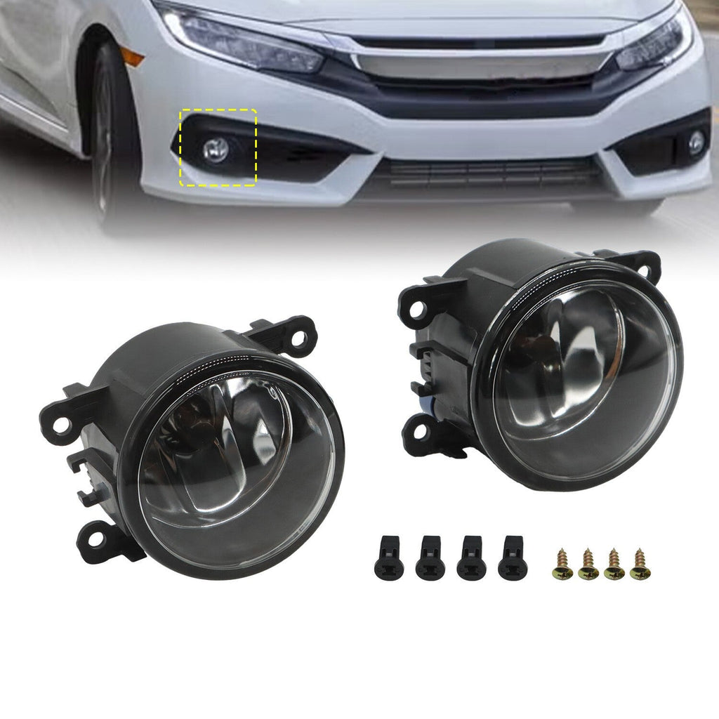 2016-2021 Honda Civic Fog Lights w/Bulbs Driver & Passenger Side 2pcs