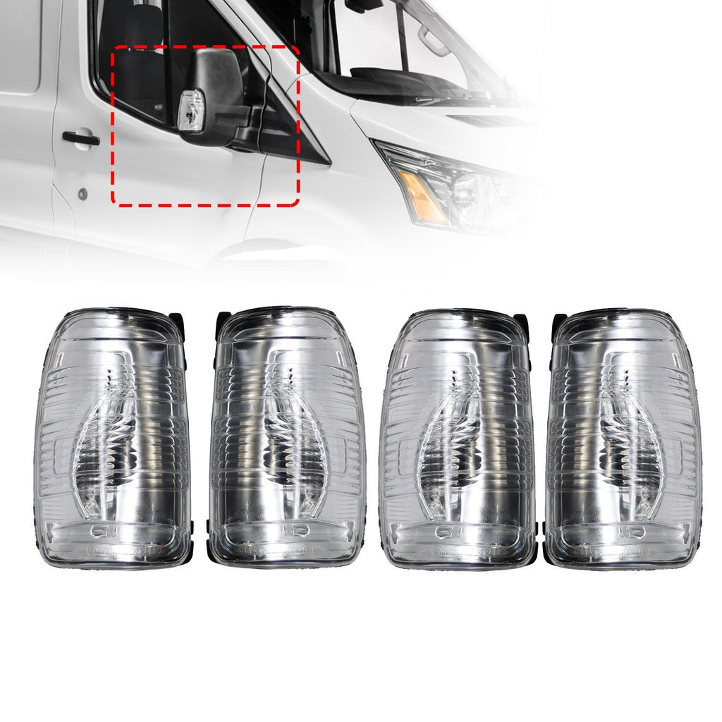 4Pcs Ford Transit 250 350HD 2015-21 Side Mirror Turn Signal Lights Left+Right