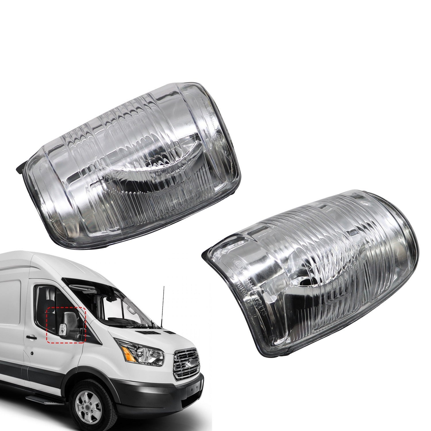 4Pcs Ford Transit 250 350HD 2015-21 Side Mirror Turn Signal Lights Left+Right