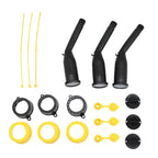 3-Pack Gas Can Spout Replacement Kit with Nozzles, Screw Collar & Vent Caps