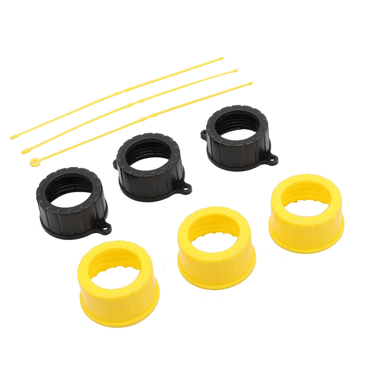 3-Pack Gas Can Spout Replacement Kit with Nozzles, Screw Collar & Vent Caps