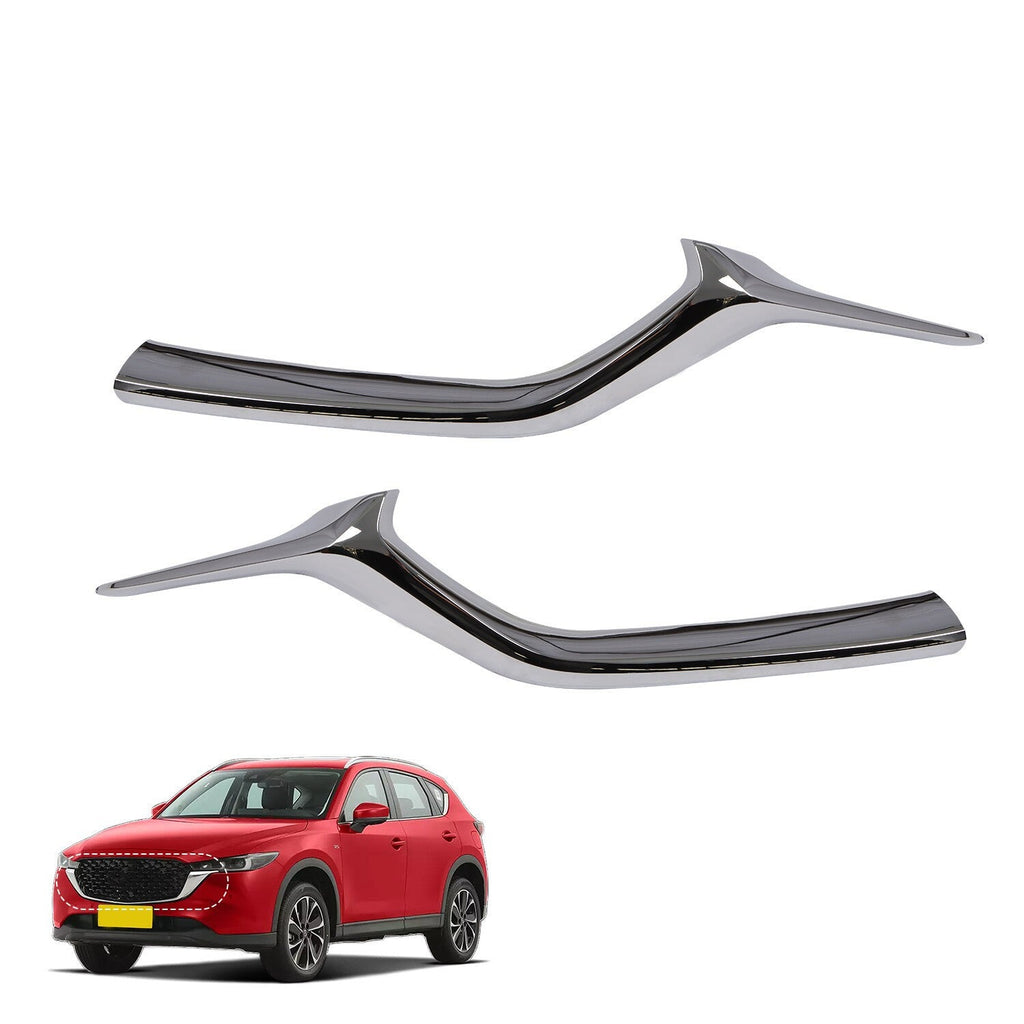 2Pcs Front Bumper Grille Chrome Trim Left & Right for Mazda CX-5 2017-2021