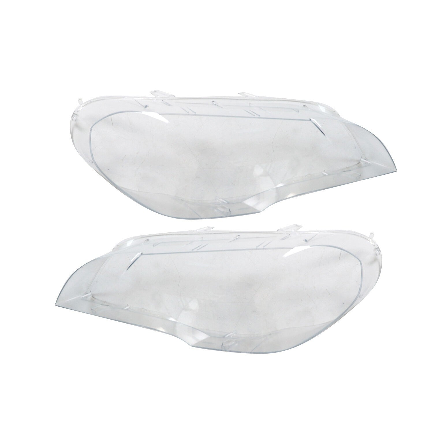 2x Front Headlight Covers Left Right BMW X5 E70 2008-2013 Clear Lamps