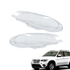 2x Front Headlight Covers Left Right BMW X5 E70 2008-2013 Clear Lamps