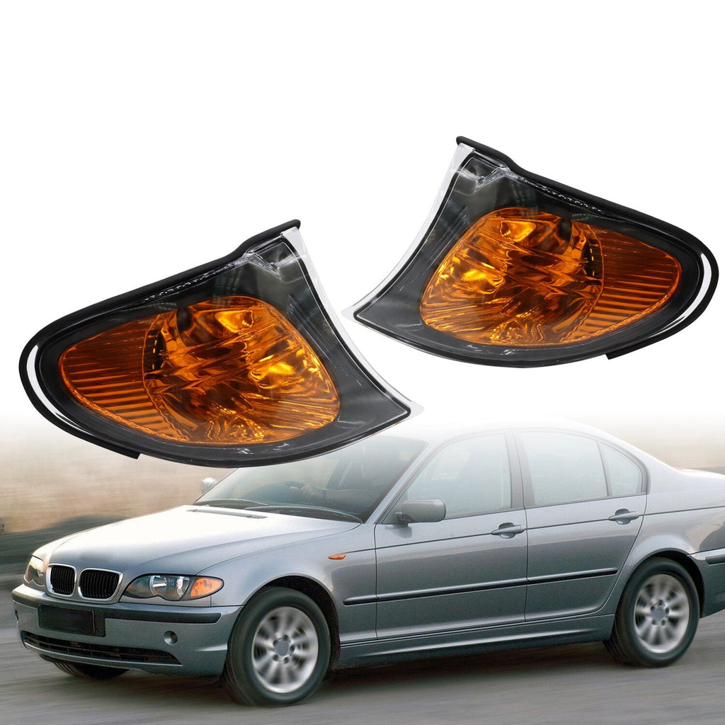 2x Amber Corner Parking Turn Signal Lights for BMW 3 Series E46 2002-2005