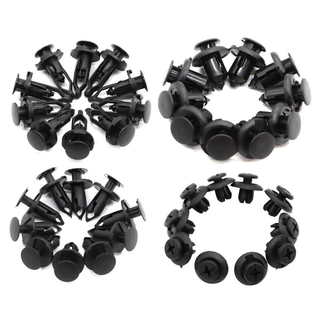 40X Car Body Rivet Push Pin Bumper Fender Retainer Trim Moulding Clips Kit