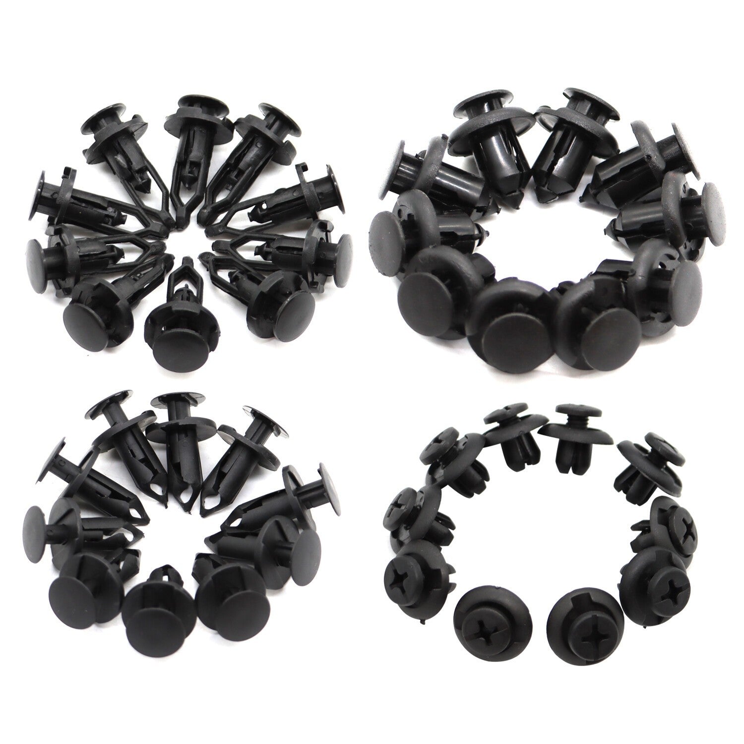 40X Car Body Rivet Push Pin Bumper Fender Retainer Trim Moulding Clips Kit