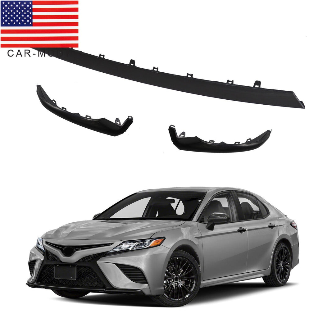 3PCS Front Bumper Lower Grille Trim for Toyota Camry SE XSE 2018-2020