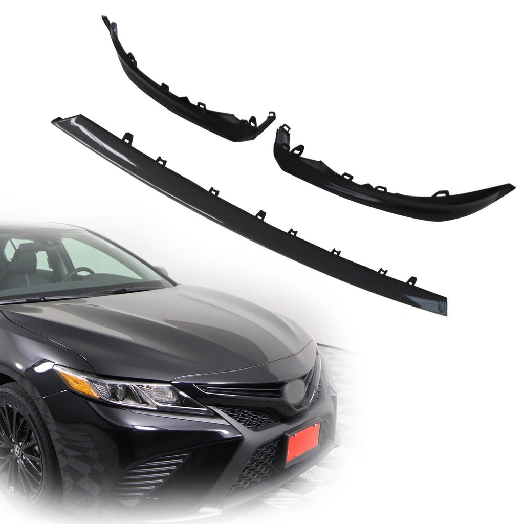 3PCS Front Bumper Lower Grille Trim for Toyota Camry SE XSE 2018-2020