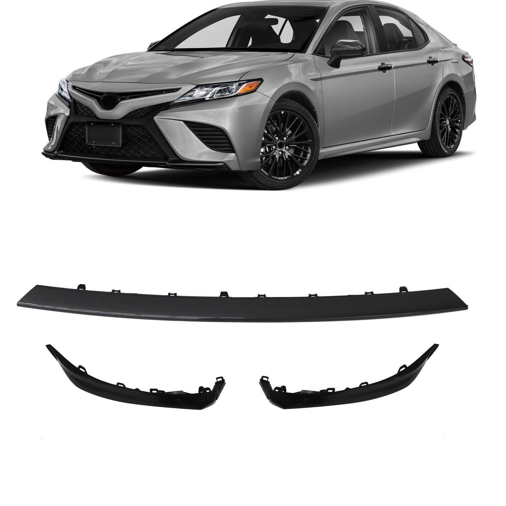 3PCS Front Bumper Lower Grille Trim for Toyota Camry SE XSE 2018-2020