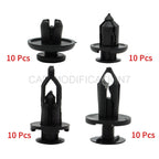 40Pcs Car Body Rivet Push Pin Plastic Fastener Bumper Fender Trim Clips