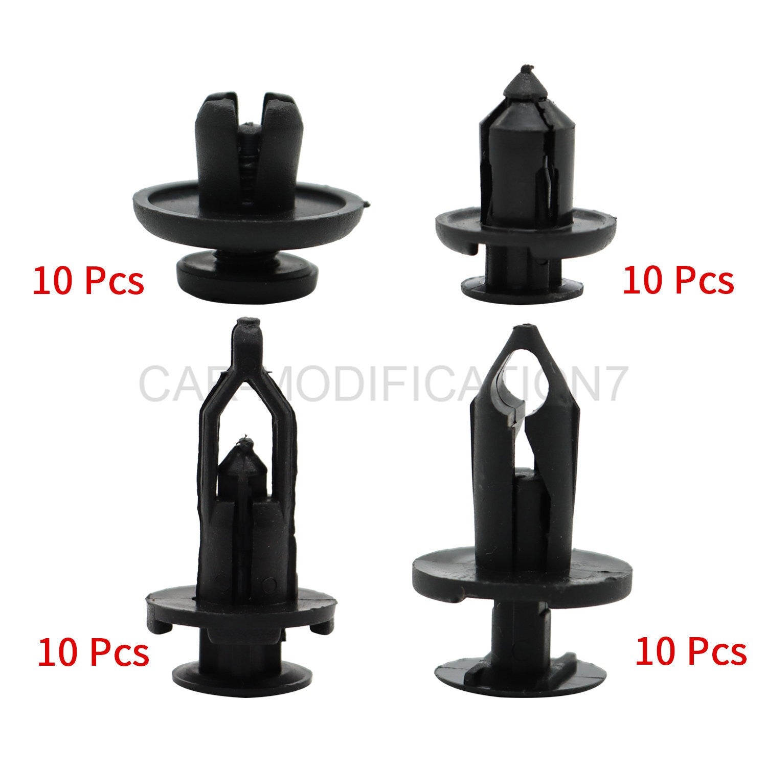 40Pcs Car Body Rivet Push Pin Plastic Fastener Bumper Fender Trim Clips