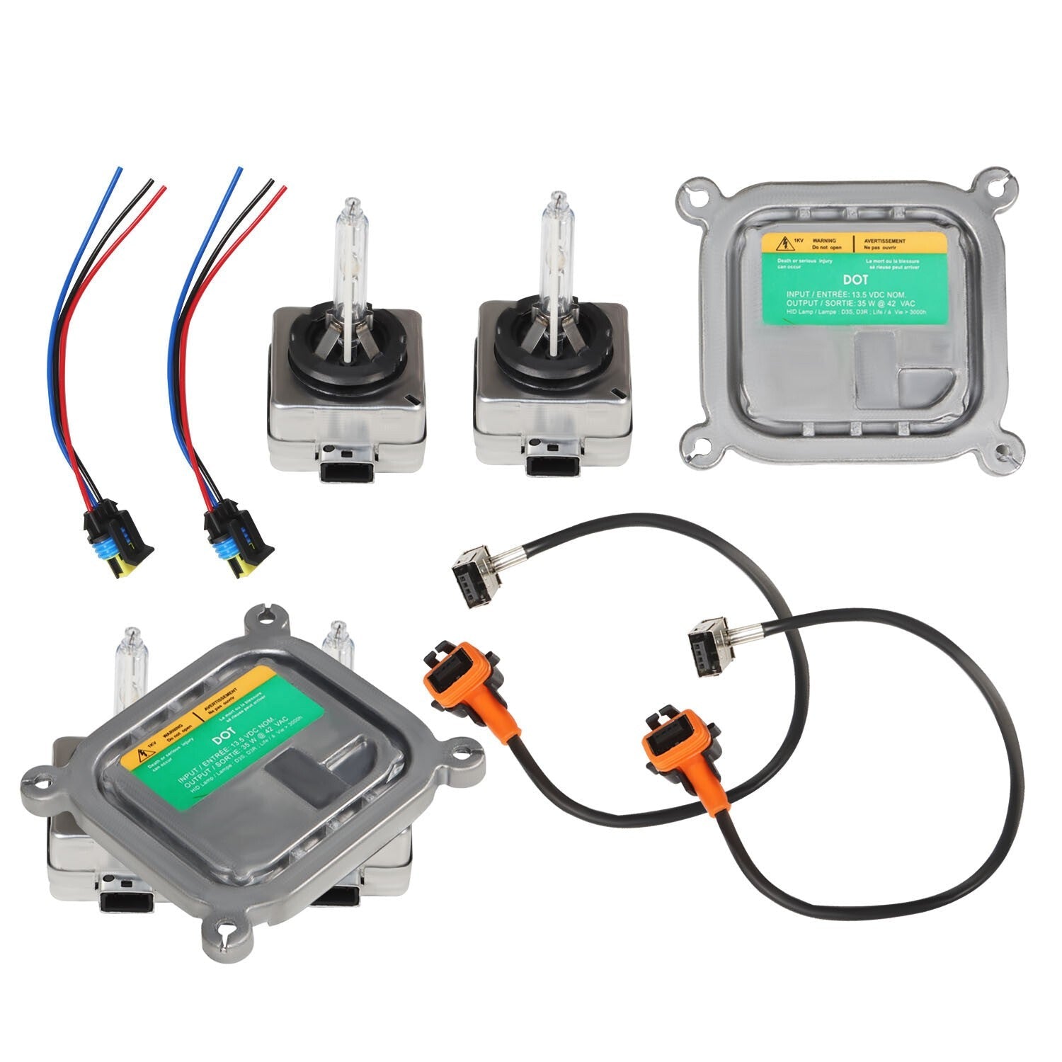 2X Ford Mustang 2010-19 HID Xenon Ballast & D3S Bulb Kit Control Unit