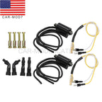 2x Ignition Coils & Spark Plug Caps for Suzuki GS550 GS750 GS850 GS1000 GS1100